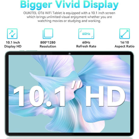 Oukitel OT6 tablet, 10.1" FHD+, 4 GB RAM (+12 GB virtuális), 64 GB, Wi-Fi 6, Android 13, tollal – Vékony, gyors és sokoldalú