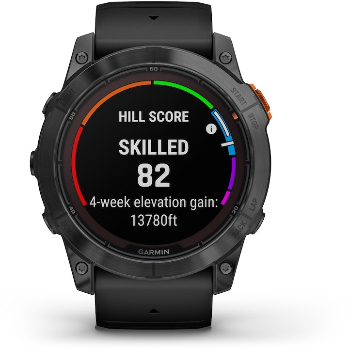 Garmin Fenix 7X Pro Solar okosóra, üveg, fekete szíj, palaszürke