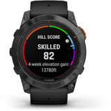 Garmin Fenix 7X Pro Solar okosóra, üveg, fekete szíj, palaszürke