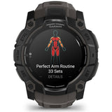 Ceas multisport / smartwatch Garmin Instinct 3, 45mm, AMOLED, Negru, curea Neagra