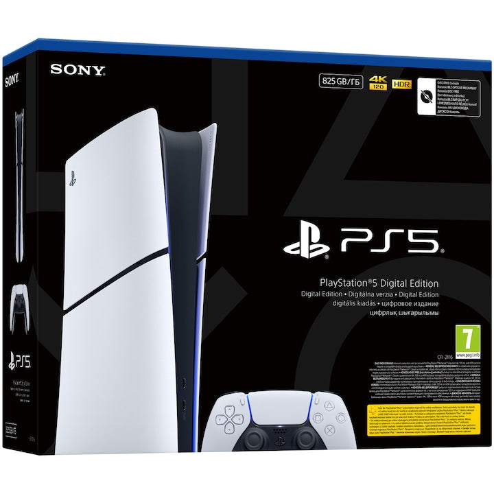 Consola PlayStation 5 Digital Edition (PS5) Slim, 825GB SSD, E-Chassis