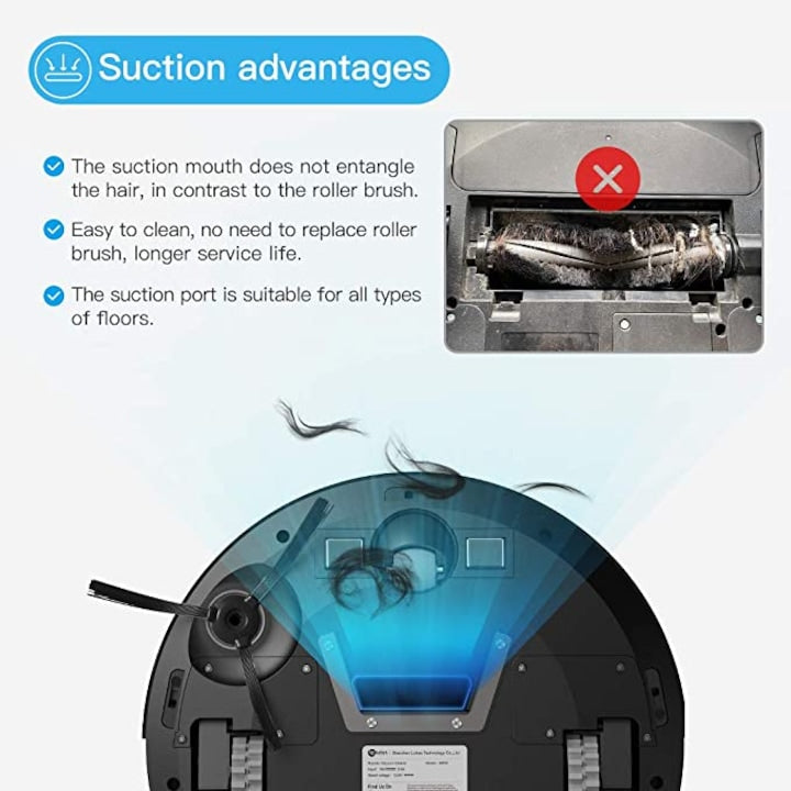 Lefant M201 robotporszívó, 1800 mAh, 0,5 l, 4 takarítási funkció, 100 perc üzemidő, hangvezérlés, 360 fokos érzékelő