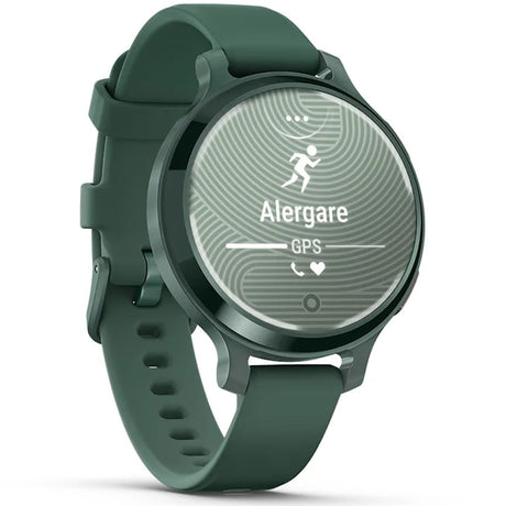 Garmin Lily 2 Active okosóra, 38mm, GPS, szilikon szíj, ezüst/lila jázmin