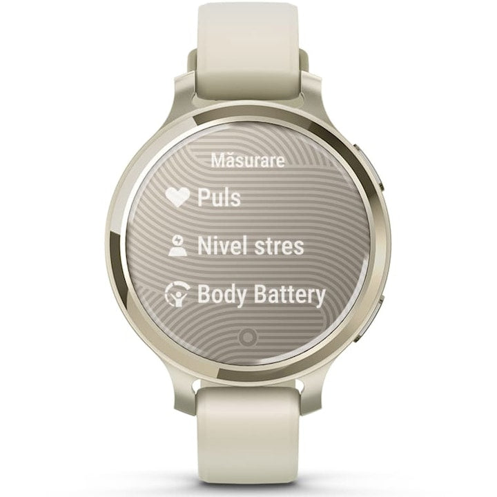 Garmin Lily 2 Active okosóra, 38mm, GPS, szilikon szíj, ezüst/lila jázmin