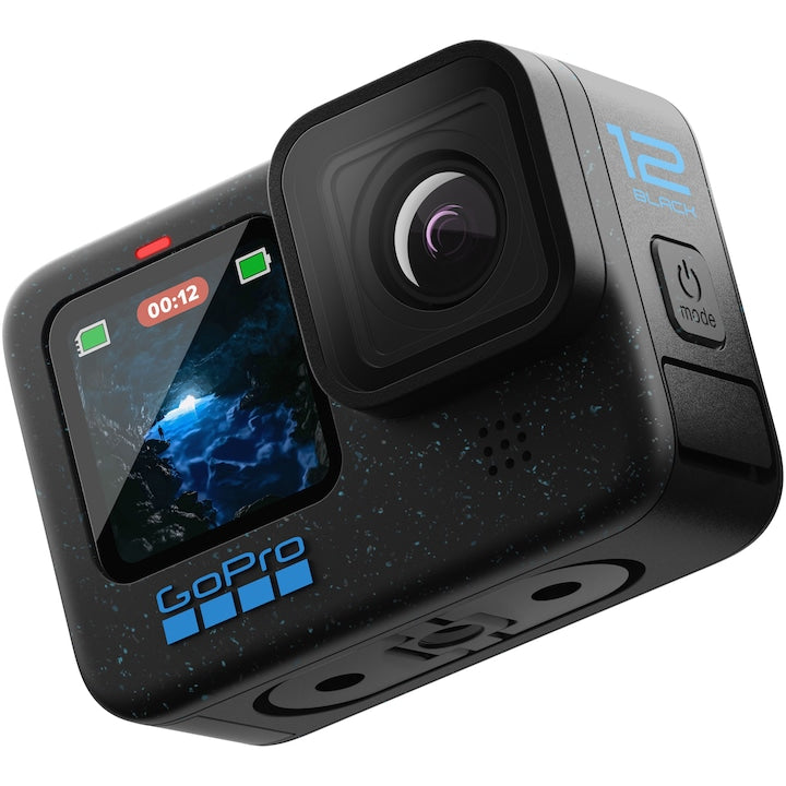 GoPro Hero12 sportkamera, 5.3K, 60FPS, HDR, Wi-Fi, Fekete