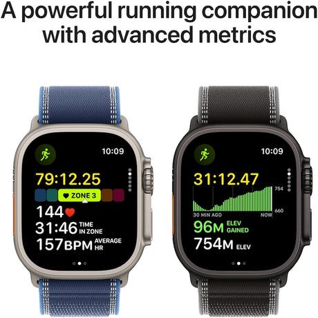 Apple Watch Ultra 3, GPS, Cellular, Carcasa Natural Titanium 49mm, Blue/Bright Blue Trail Loop - M/L - Default Title - NotebookGsm
