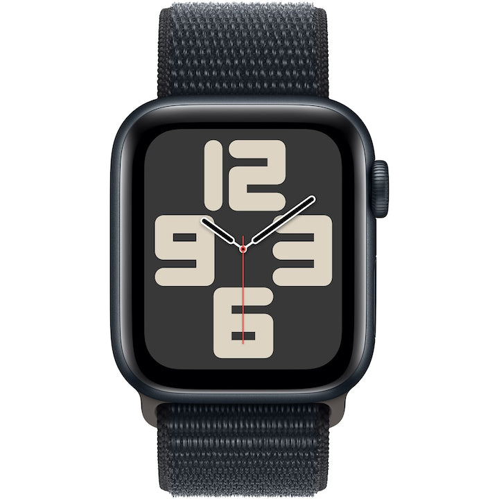 Apple Watch SE (2023), GPS, Midnight Aluminiumtok, 40mm, Midnight Sport Loop