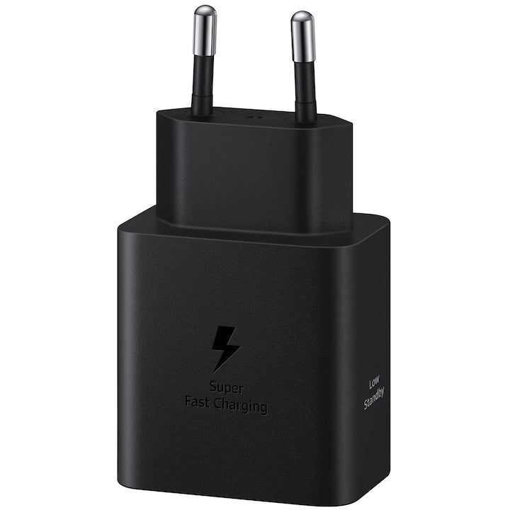 Samsung Super Fast Charger Adapter 45W hálózati töltő, USB Type-C, Low Standby, Type-C kábel (5A), Fekete