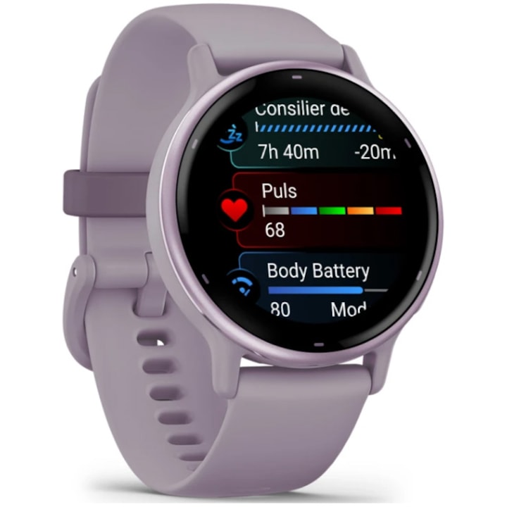 Garmin vivoactive 5 okosóra, GPS, 42 mm, Szilikon szíj, Slate/Fekete