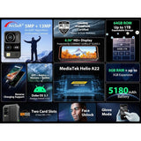 Blackview BV4800, 4G, IPS 6.56", 3GB(+3GB virtual) RAM, 64GB ROM, Android 13Go, Helio A22, NFC, IP68, 5180mAh, Dual SIM