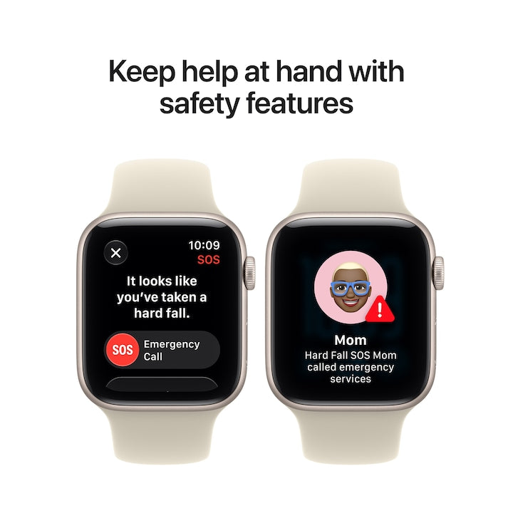 Apple Watch SE 3, GPS, Carcasa Starlight Aluminium 44mm, Sand Sport Band