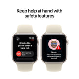 Apple Watch SE 3, GPS, Carcasa Starlight Aluminium 44mm, Sand Sport Band