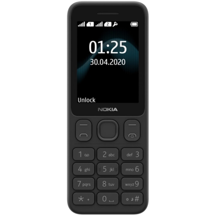 Nokia 125 mobiltelefon, dupla SIM kártyával