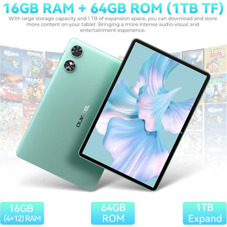 Oukitel OT6 tablet, 10.1" FHD+, 4 GB RAM (+12 GB virtuális), 64 GB, Wi-Fi 6, Android 13, tollal – Vékony, gyors és sokoldalú