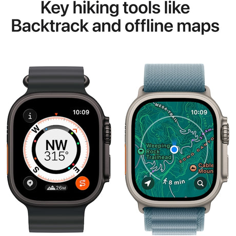 Apple Watch Ultra 3, GPS, Cellular, Carcasa Natural Titanium 49mm, Blue/Bright Blue Trail Loop - M/L - Default Title - NotebookGsm