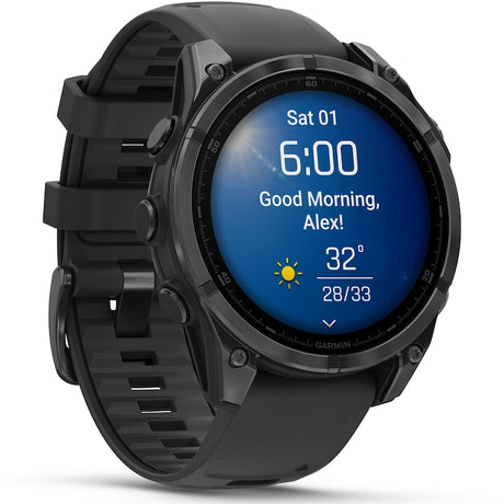 Garmin fenix 8 Okosóra, 47mm, AMOLED, Slate Gray, Black Silicone Band