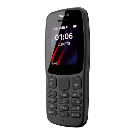 Nokia 106 (2018) Mobiltelefon, Dual SIM, Fekete