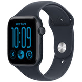 Apple Watch SE 3, GPS, Carcasa Midnight Aluminium 44mm, Navy Blue Sport Band - M/L