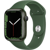 Használt okosóra - Apple Watch Series 7 GPS, 45 mm, Zöld alumíniumtok, Clover Sport Band - akkumlátor állapot: 92%