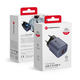 Forcell 33W USB-C + USB-A hálózati töltő, Quick Charge 4.0, Power Delivery