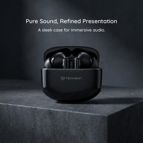 Vezeték nélküli, fülbe helyezhető Techsuit®️ CW1 Audira Pro audio fejhallgató, Bluetooth, ANC 