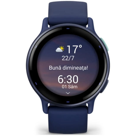 Garmin vivoactive 5 okosóra, GPS, 42 mm, Szilikon szíj, Slate/Fekete