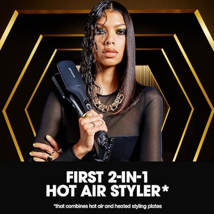 ghd Duet Hair Style 2 az 1-ben hajvasaló + hajszárító, hőlégkefe, elemi kék