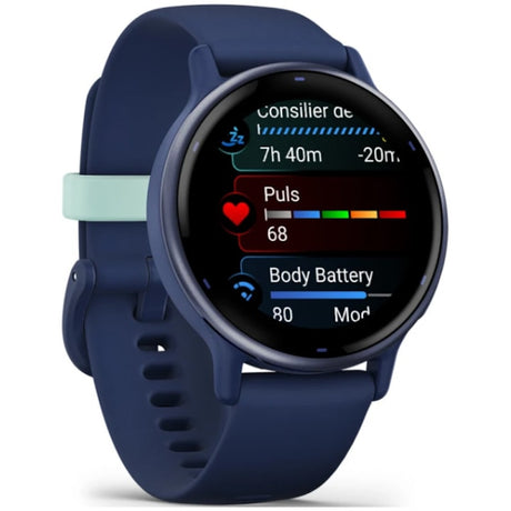 Garmin vivoactive 5 okosóra, GPS, 42 mm, Szilikon szíj, Slate/Fekete