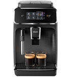 Espressor automat Philips, sistem de spumare a laptelui, 2 bauturi, filtru AquaClean, 15 bar, rasnita ceramica, optiune cafea macinata, Negru