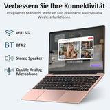 Bvate Laptop Computer 14", 6GB+256GB SSD N4020 (pana la 2.8Ghz) Win 11 Laptops 1920x1080 FHD Dual WiFi BT 4.2