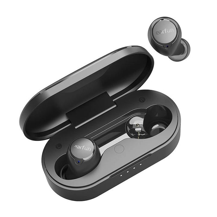 EarFun Free 1S vezeték nélküli fülhallgató, TWS, 30H, IPX7 Black