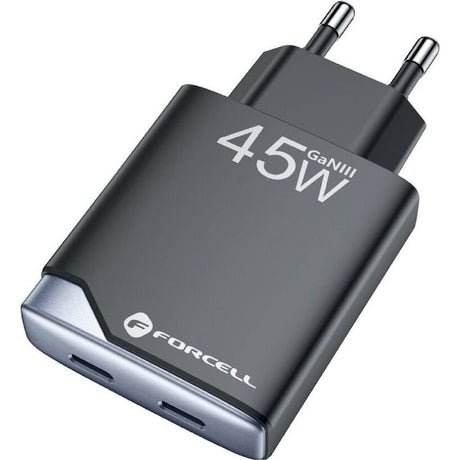 Forcell GaN 3 vezeték nélküli töltő USB-C porttal 45W Teljesítmény leadás