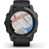 Garmin Fenix 7X Pro Solar okosóra, üveg, fekete szíj, palaszürke
