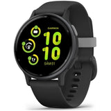 Garmin vivoactive 5 okosóra, GPS, 42 mm, Szilikon szíj, Slate/Fekete