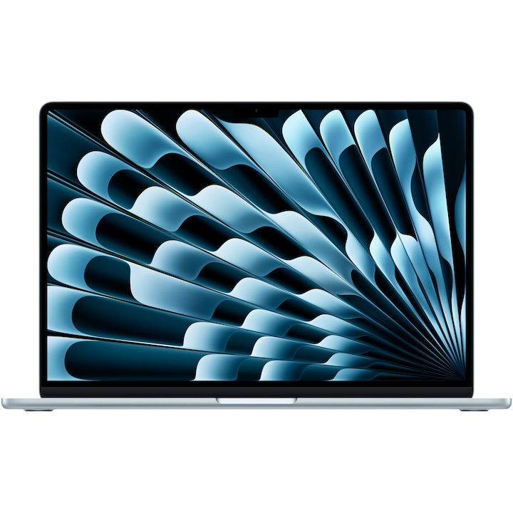 Laptop Apple MacBook Air 15", cu procesor Apple M4, 10 nuclee CPU si 10 nuclee GPU, 16GB RAM, 256GB, Sky Blue, Tastatura DE