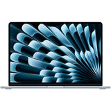 Laptop Apple MacBook Air 15", cu procesor Apple M4, 10 nuclee CPU si 10 nuclee GPU, 16GB RAM, 256GB, Sky Blue, Tastatura DE