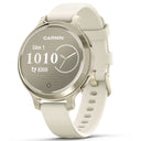 Garmin Lily 2 Active okosóra, 38mm, GPS, szilikon szíj, ezüst/lila jázmin