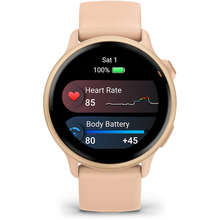 Garmin vivoactive 6 okosóra, GPS, 42 mm, szilikonszíj, pala/fekete