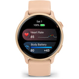 Garmin vivoactive 6 okosóra, GPS, 42 mm, szilikonszíj, pala/fekete