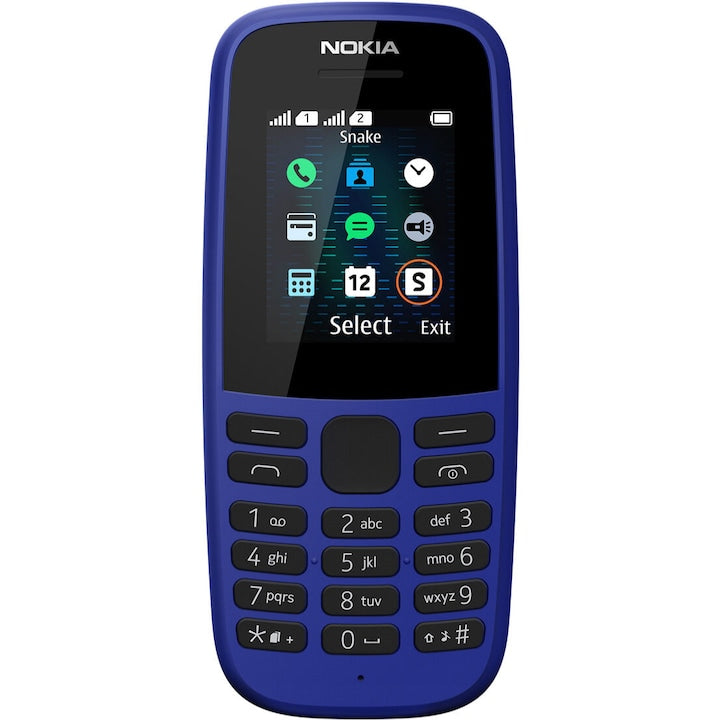 Nokia 105 (2019) Mobiltelefon, Dual SIM, Kék