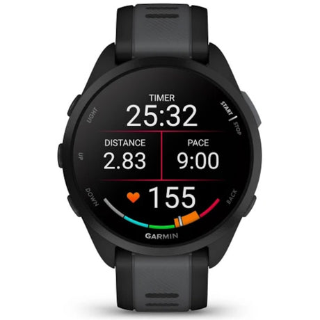Garmin Forerunner 165 okosóra, szilikon szíj, ködszürke/fehérkő