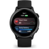 Ceas multisport / smartwatch Garmin vivoactive 6, GPS, 42mm, curea silicon