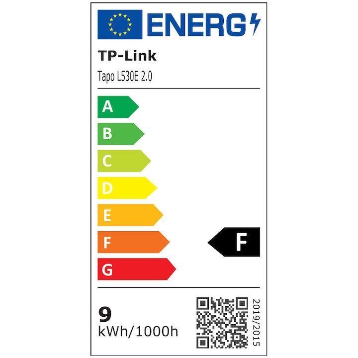 Bec LED RGB inteligent TP-Link Tapo L530E, Wi-Fi, E27, 8.7W (60W), 806 lm, lumina colorata, control vocal