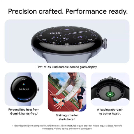 Google Pixel Watch 4 LTE okosóra, 41 mm, polírozott ezüst tok, írisz szíj