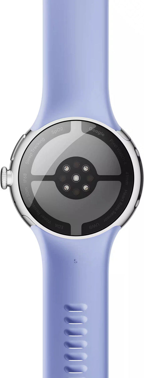 Google Pixel Watch 4 LTE okosóra, 41 mm, polírozott ezüst tok, írisz szíj