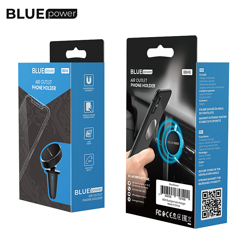 Suport Auto Magnetic BLUE Power BBH6, Universal