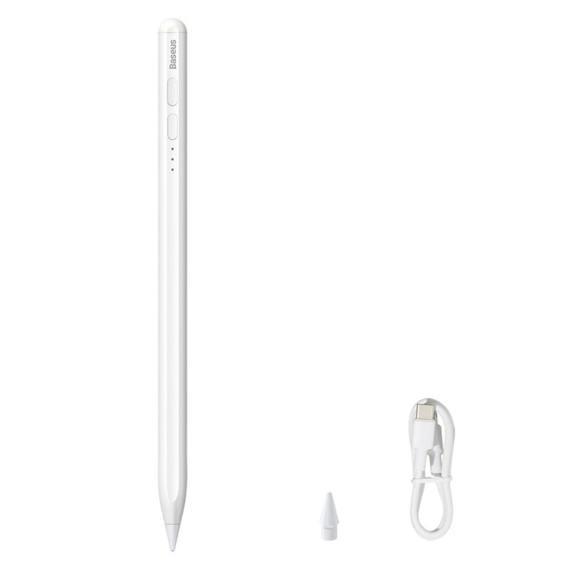 Touch Pen Baseus Smooth Writing pentru Apple iPad, Alb SXBC040102