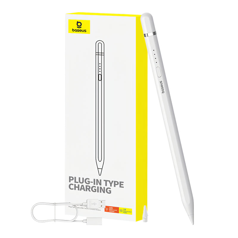 Touch Pen Baseus Smooth Writing 2 Series pentru Apple iPad, Versiune Activ, Alb P80015806211-00